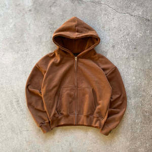 Clothing Manufacturers Personalised Hoodie Embroidered Customisable Hoodie Blank Heavy Weight Boxy Fit Man Boxy Zip Hoodies Men - Product Image 3