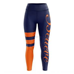 Leggings Deportivos de Cintura Alta para Mujer con Bloques de Color y Estampado de Letras, Largos, para Yoga, Fitness y Entrenamiento, en Negro, Amarillo y Blanco - Product Image 2