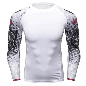 Logotipo personalizado Hombres Manga larga Impreso Rash Sports Rash Guard Shirt Top Último diseño Ropa deportiva de alta calidad con logotipo personalizado - Product Image 5
