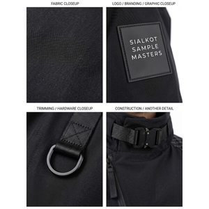 Custom Techwear Men's 3L <b>Waterproof</b> Corduroy Shell Jacket Oversized Asymmetric <b>Trench</b> Coat Stand Collar Vintage Decoration - Product Image 4