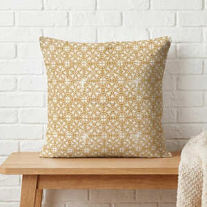 Housse de coussin bleue à imprimé indien fait main, motif floral de jardin, oreiller décoratif, style moderne et bio pour la maison, 50 × 50 cm - Product Image 2