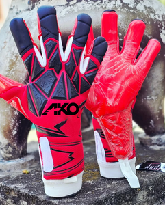 Gants de gardien de but en latex épaissi de 4 mm, imperméables, respirants, sans protection des doigts, antidérapants, gants de gardien de but professionnels W Ako - Product Image 1