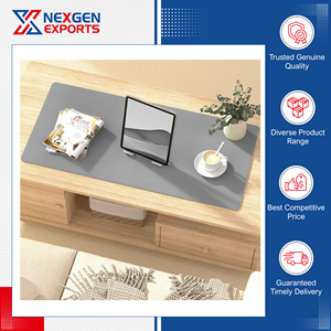 Nouvel arrivage en stock, qualité assurée, tapis de bureau double face en cuir PU antidérapant et résistant à l'eau, tapis de souris avec repose-poignet pour - Product Image 2