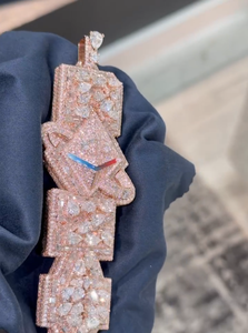 Joyería de Lujo para Hombre, Plata 925 Premium con Diamantes Cultivados en Laboratorio, Letra Árabe Artística, Estilo Hip Hop, Streetwear, para Fiestas, Moda Élite - Product Image 4