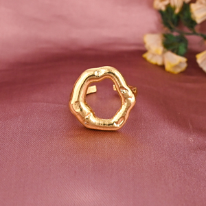 Anillo Ajustable de Latón Chapado en Oro de Moda para Mujer, Regalo de Boda o Compromiso, Lote al por Mayor de 25 Pares - Product Image 1