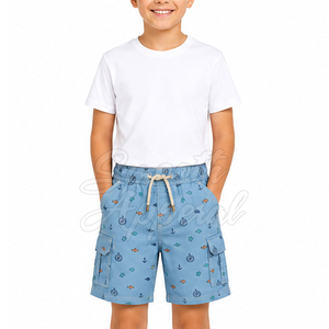 Shorts Quotidiens pour Garçons 100% Coton Respirant Confortable avec Cordon de Serrage Idéal pour les Jeux Actifs, les Activités Scolaires et la Famille - Product Image 3