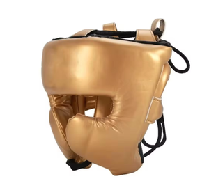 Protector de Cabeza de Boxeo PU Dorado, Equipo de Protección para Entrenamiento, Ajuste Ajustable para Todas las Estaciones - Product Image 4