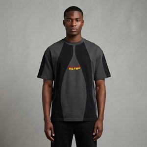 Camiseta Oversize de Algodón Puro de 180 Gramos, Estilo Hip Hop, Corte Cuadrado, Dos Tonos, con Logotipo Personalizado para Hombre, ¡Oferta! - Product Image 4