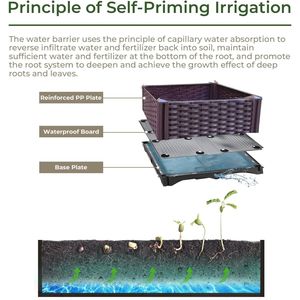 Jardinera Elevada de Plástico, Kit de Cultivo Interior y Exterior para el Cuidado de Verduras, Frutas, Flores y Hierbas - Product Image 3