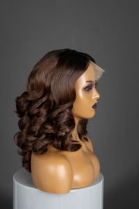 Extensions de Cheveux Remy Perruque Humaine Rebondissante Perruque Lace Front Cheveux Vierges Vietnamien HD Lace Curl Styles Modèle Raw Humain Vietnamien - Product Image 4