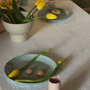 Assiette à dîner en céramique de qualité supérieure, finition bleue élégante, durable, résistante aux éclats, sans danger pour les aliments, idéale pour la table à manger moderne et les cadeaux - Product Image 5