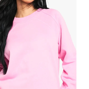 Sudadera para Mujer, Personalizada con Estampado, Color Rosa, Lisa, Bordada, de Algodón y Felpa, Talla Grande, para Invierno - Product Image 6