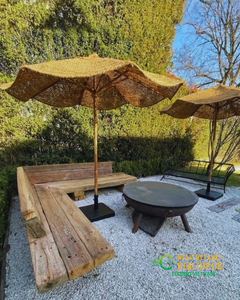 Parasol écologique en fibre de coco naturelle, fait main, pour la décoration de jardins, de complexes hôteliers, d'hôtels et de parcs - Product Image 5