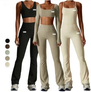 Conjunto de yoga de 2 piezas para mujer, top corto con espalda cruzada y estampado de leopardo, leggings de cintura alta, conjunto deportivo sin mangas - Product Image 4