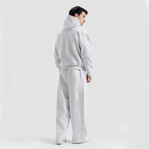 Pantalon de jogging ample en molleton 100 % coton, anti-plis, anti-statique, respirant, séchage rapide, taille mi-haute avec cordon de serrage pour homme - Product Image 3