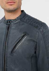 <b>Men's</b> Slim-Fit Leather <b>Jacket</b> Stylish <b>Biker</b> Bomber Genuine Leather <b>Jacket</b> Vintage Distressed tailored Leather <b>Jacket</b> for <b>men</b> - Product Image 5