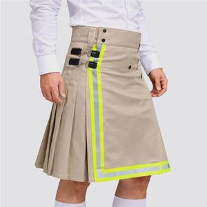 Kilt utilitaire kaki pour pompier, 100% coton, kilt de travail tactique pour hommes avec bande réfléchissante, best-seller - Product Image 3