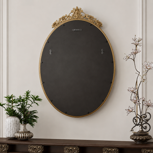 Luxury <b>Gold</b> Oval Wall <b>Mirror</b> Ornate Vintage <b>Frame</b> Decorative Classic <b>Mirror</b> For Living Room Bedroom Wall Decor - Product Image 2