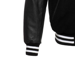 Chaqueta universitaria de manga larga con puños acanalados, chaqueta estilo letterman, chaqueta universitaria de béisbol para hombre - Product Image 4