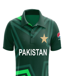 Camisetas de Cricket Personalizables para Hombre, 100% Poliéster, Secado Rápido, Transpirables, Sublimadas, con Logotipo en la Parte Delantera, OEM - Product Image 5