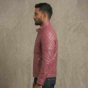 Stand Collar <b>Jacket</b> Customized Logo High Street Genuine <b>Leather</b> OEM Designed Streetwear Best-Selling Men's <b>Long</b>-Length Winter - Product Image 3