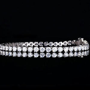 AMBER JEWELS Classic 18k <b>Solid</b> <b>Gold</b> Emerald-Cut Natural Stone Chain Link Bracelet IGI Certified Unisex Wedding Jewelry Gujarat - Product Image 3