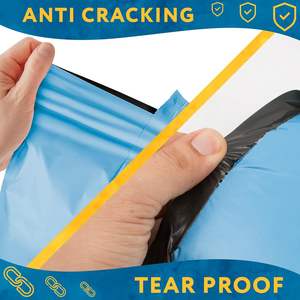 Paquete a granel 500 Blue Poly Mailers 14,5X19,2 Mil Sellado Paquetes de envío impermeables para ropa para pequeñas empresas Mailing - Product Image 4