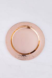 Assiette de présentation en métal attrayante pour réception de mariage, restaurant, hôtel, événement, banquet, table à manger, vaisselle décorative - Product Image 1