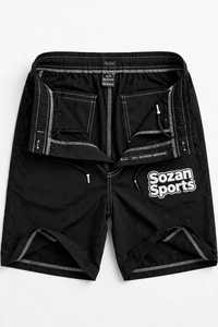 Shorts de Playa para Hombre, Negros, de Secado Rápido, con Estampado Tribal, Cintura Elástica con Cordón, Casuales, para Verano - Product Image 5