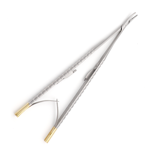 Portaagujas Castroviejo Curvo TC 1.2mm 18cm, Instrumento Microquirúrgico de Precisión en Acero Inoxidable, Gran Venta - Product Image 2