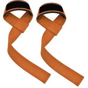 Sangles de musculation personnalisées OEM de haute qualité pour entraînement en salle de sport, sangles de poignet en coton robustes avec grip antidérapant - Product Image 1