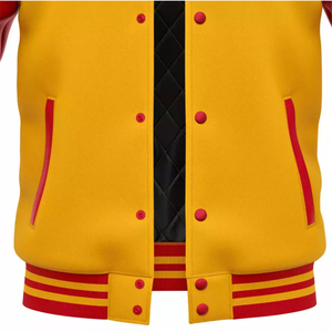 Veste universitaire slim fit d'hiver OEM avec logo personnalisé, patchwork, col montant, dernière mode, haute qualité, unisexe, élégante - Product Image 4