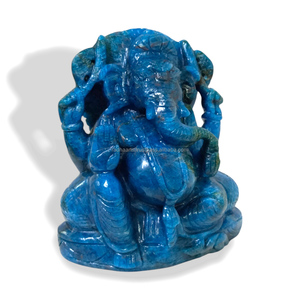 Sculpture de Ganesha en Apatite Naturelle, Pierres Précieuses, Idol, Cristal, Sculpture, Figurine Art Déco, Décoration Maison, Cadeau de Guérison - Product Image 2