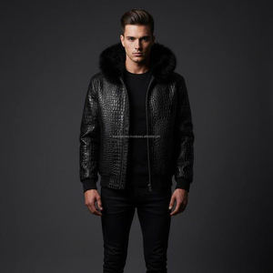 Nouvelle veste bomber en cuir de vache et toile pour homme, design tendance, imperméable, coupe-vent, couleur et logo personnalisés, style vintage - Product Image 4