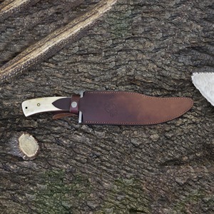 Custom ODM OEM Handmade Camping/Hunting Bowie <b>Knife</b> Straight Edge Damascus Steel <b>Bone</b> <b>Handle</b> 3mm Clip Point Non-Adjustable DIY - Product Image 6