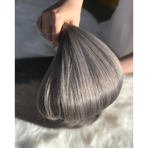 ผมคน100% สีเทาหม่นสำหรับผู้หญิงผิวดำผมแท้แบบหลวม - Product Image 4