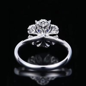 เครื่องประดับชั้นดี ทองคำแท้ 18K น้ำหนัก 0.54 กะรัต ไพลินสีน้ำเงินรอยัลธรรมชาติ ไม่ผ่านการอบความร้อน รูปทรงวงรี แหวนเครื่องประดับ GUILD พร้อมใบรับรอง สำหรับผู้หญิง - Product Image 2