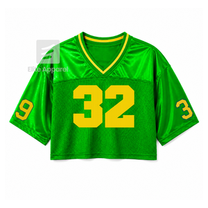 Camiseta personalizada Chi Eta Phi Sorority con cuello en V, color sólido, manga corta, verde y amarillo, estilo casual para mujer, malla de poliéster - Product Image 1