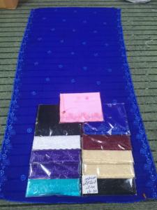 Hiyab Largo de Chifón para Mujer, con Bordado Floral y Pedrería, Ligero, Transpirable, Pañuelo de Verano Multicolor para Uso Diario en Exteriores - Product Image 3