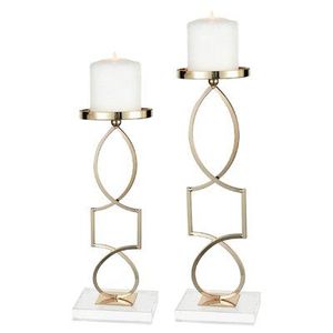 Porte-bougie en métal pour table, décoration de centre de table avec base stable et design épuré - Product Image 4