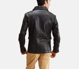 2026 New Arrival Men Genuine Leather <b>Jacket</b> Premium Cowhide Leather <b>Biker</b> <b>Jacket</b> High Quality Manufacturer - Product Image 5