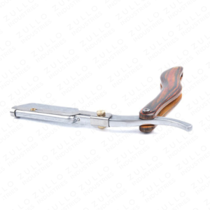 Navaja de Afeitar Recta Plegable de Acero Inoxidable al por Mayor con Mango de Hoja Plateada, Personalizable para Barberos y Hombres - Product Image 2