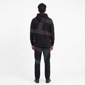 Sudadera con Capucha Personalizada para Hombre, de Invierno, Ecológica, de Forro Polar, Estilo Raglán, Color Negro Sólido, Sudadera Informal, OEM NIZA GEAR Pakistán - Product Image 5