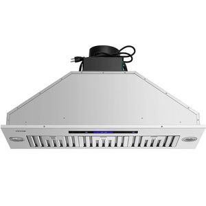 Cappa aspirante da incasso 900CFM a 4 velocità, 36 pollici, in acciaio inossidabile, con telecomando touch e luci LED, con deflettore - Product Image 5