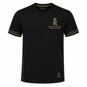 เสื้อยืดคอกลมผ้าคอตตอนปักโลโก้เสื้อยืดแฟชั่นสั่งยี่ห้อได้ตามต้องการ - Product Image 1