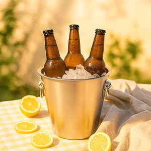 Enfriador de Vino de Acero Inoxidable - 4.5L Ecológico con Aislamiento Antiescarcha y Asa, Enfriador de Bebidas para Fiestas, Bares y Uso Doméstico - Product Image 1