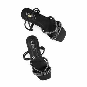 Sandalia Tacón Formal Negro FR5375 - Product Image 1