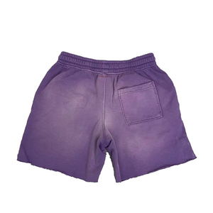 High Quality Custom Printed Men's Sweat Shorts <b>Vintage</b> <b>French</b> Terry Cotton Fleece Acid Wash Raw Edges Casual Shorts for Men - Product Image 3