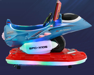 เครื่องเล่นไฟฟ้ารูปเครื่องบินรบสำหรับเด็ก แบบหยอดเหรียญ พร้อมเสียงประกอบและไฟ LED แบบอินเทอร์แอคทีฟ ราคาดีที่สุด - Product Image 1