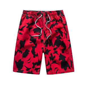 Shorts de Baño para Hombre con Estampado Floral, Secado Rápido, Cordón Ajustable, Cintura Media, Tela de Poliéster - Product Image 1